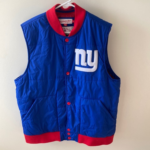 Nostalgia Co. Mitchell & Ness Sz Lg NY GiantsThrowback Fall/Winter Stitched Vest